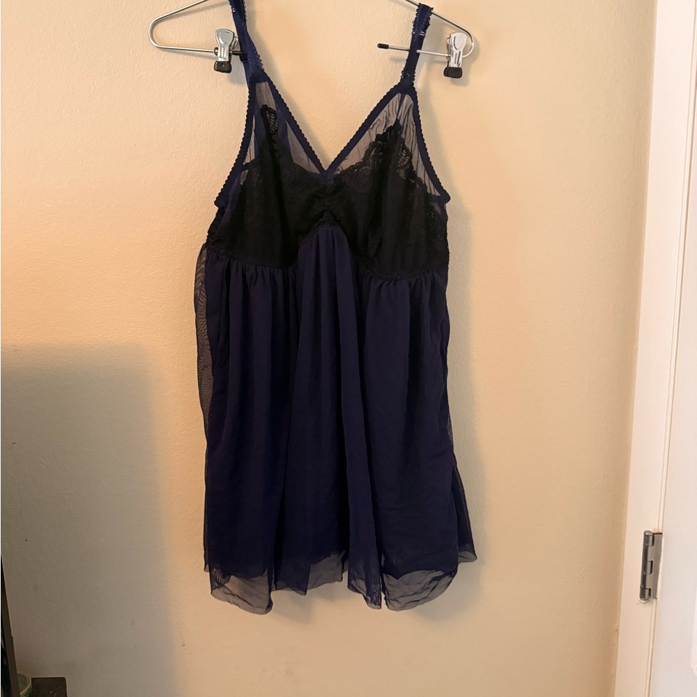 Torrid Black and Blue Lace Chemise